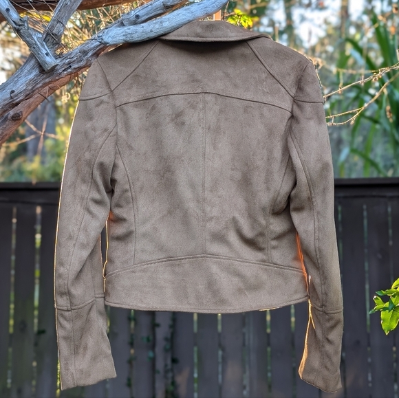 Lucky Brand Faux Suede Moto Jacket - Picture 4 of 16